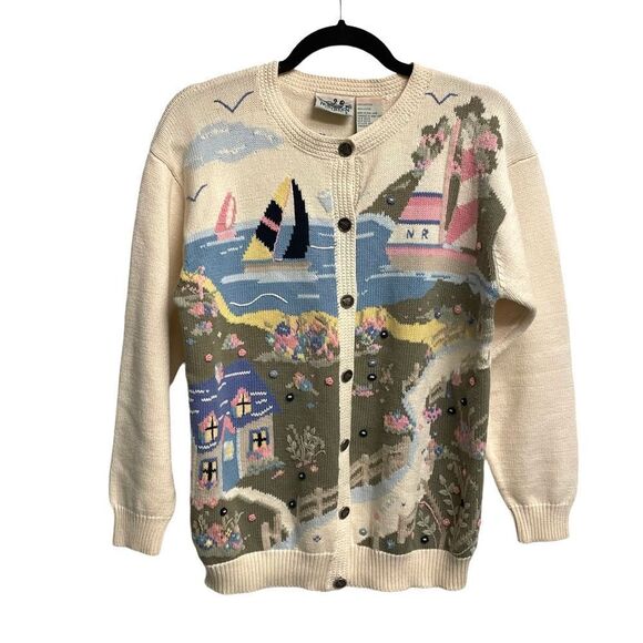 Northern Reflections Sweaters - NORTHERN REFLECTIONS vintage cotton button front knit country cardigan sweater M